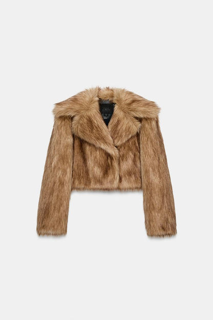SHORT FAUX FUR-EFFECT JACKET